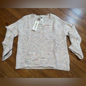 Wildfox Chunky Knit Destroyed Sweater